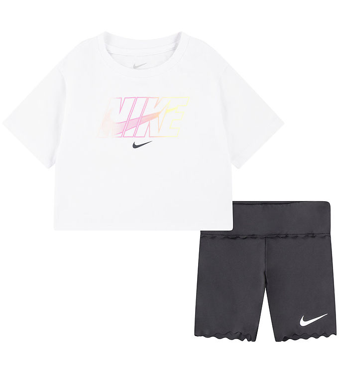 Nike Shortsset T Shirt/shorts Dark Rök Grey