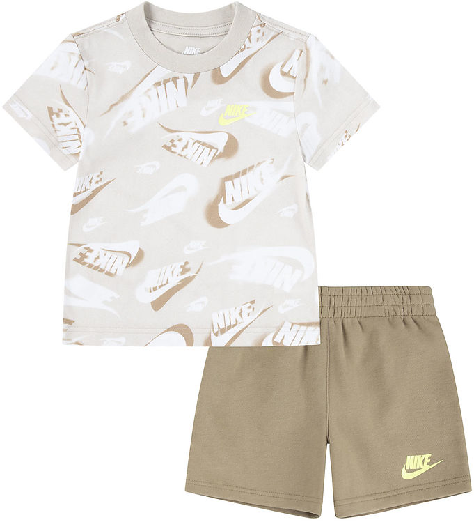 Nike Shortsset T Shirt/shorts Fallskarm Beige