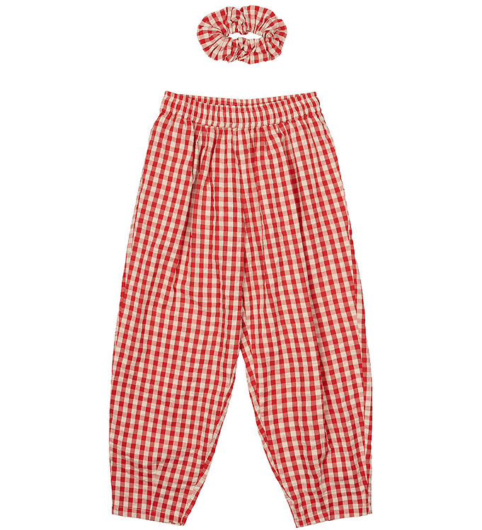 The New Byxor Och Scrunchie Tnnally Poppy Röd Bock