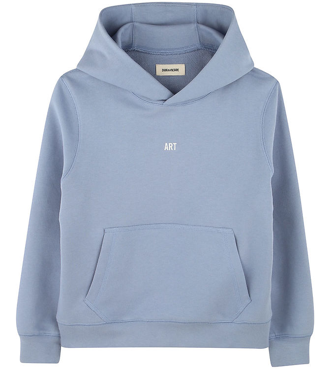 Zadig & Voltaire Hoodie Lavender Blue M. Tryck