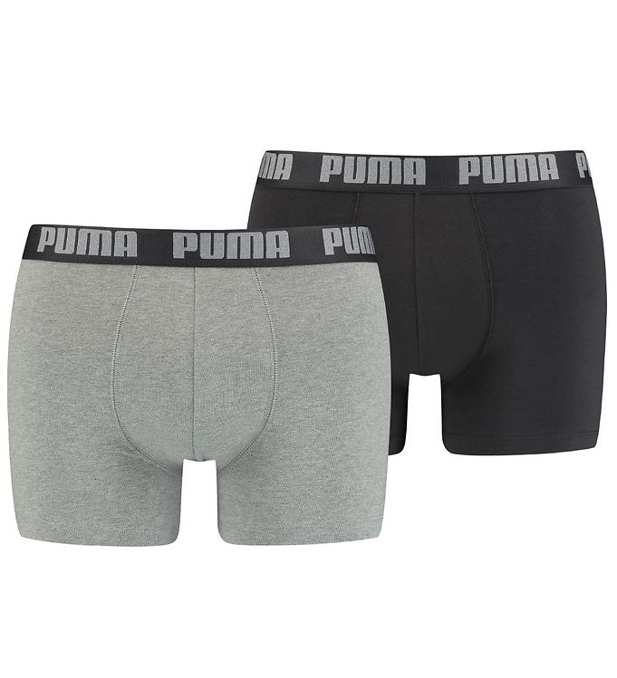 Puma Boxers - Basic Dark - Cheap Delivery - Grey/Black 2-pack »