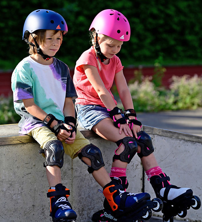 Rollerblade Kit de Protection - Skate Vitesse Jr - Noir av. Rose