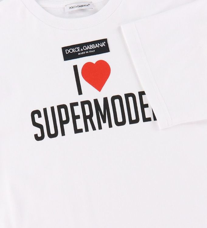 Dolce & Gabbana T-shirt - 90's - White w. Print » 30 Days Return