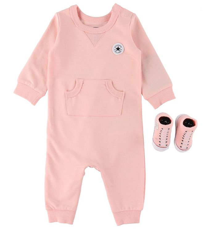 Converse Set - Strampler/Socken - Rosa » Versand ab 3,95 € | Strampler