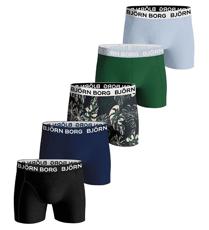 Achternaam sofa Humanistisch Björn Borg Boxers - 5-Pack - Black/Green/Blue/Print