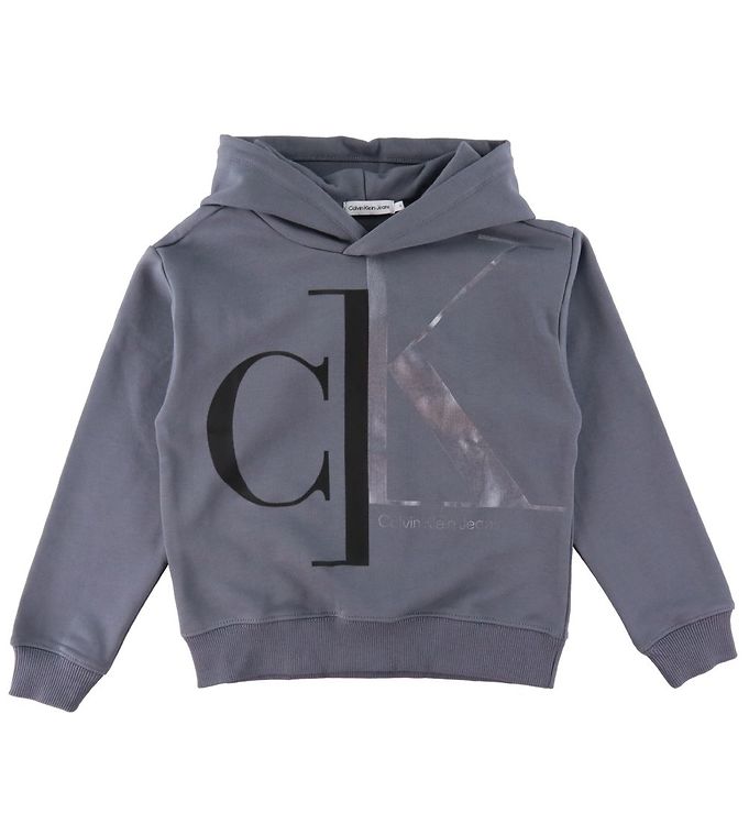 Bermad Tekstschrijver Onderhoudbaar Calvin Klein Hoodie - Relaxed - Mixed Monogram - Asphalt Gre