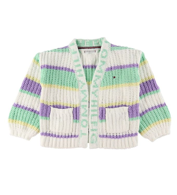 sø Eve Gladys Tommy Hilfiger Cardigan - Knitted - Ecru Colored Stripe