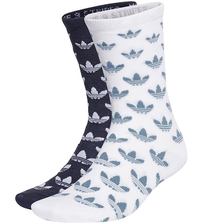 Preservativo jueves Pantano adidas Originals Socks - Mono Crew - 2-Pack - White/Blue