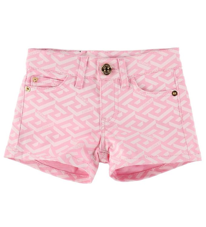 pink versace shorts