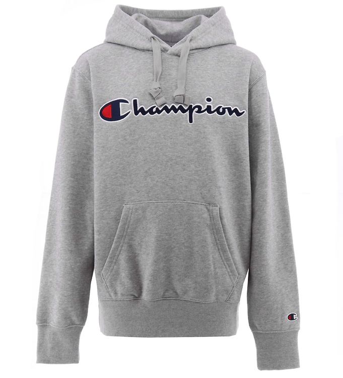 vinkel hegn Nybegynder Champion Fashion Hoodie - Grey Melange w. Logo » Quick Shipping