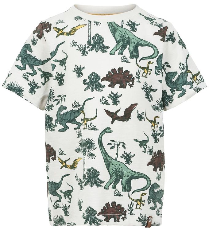 Minymo T-Shirt - Dinosaur - Birch » Always Cheap Shipping