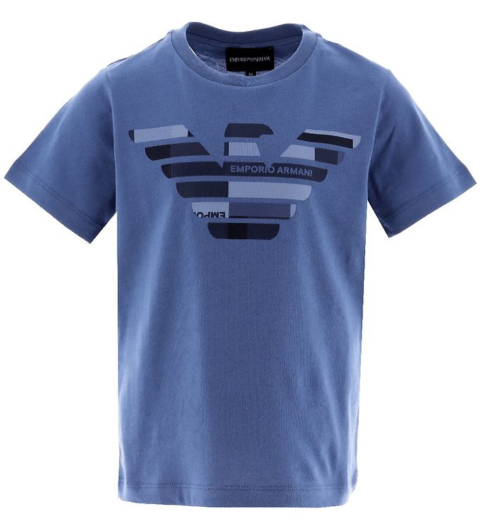 Hoeveelheid van Dagelijks Weven Emporio Armani T-Shirt - Azzurro Costa » Goedkope Levering