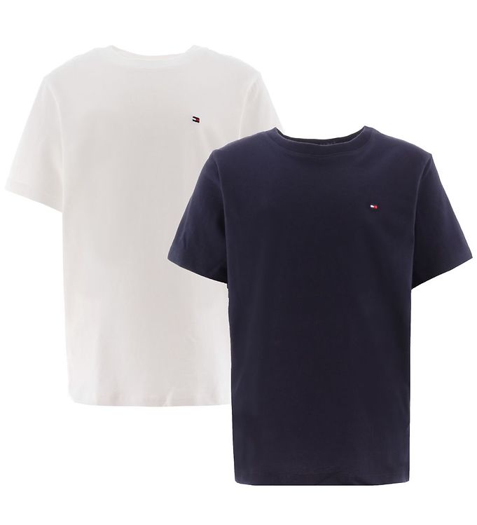 kranium undskyldning Væsen Tommy Hilfiger T-shirt - 2-Pack - Desert Cloud/White