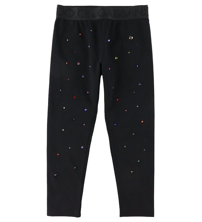 Dolce & Gabbana Leggings Light Svart M. Strass