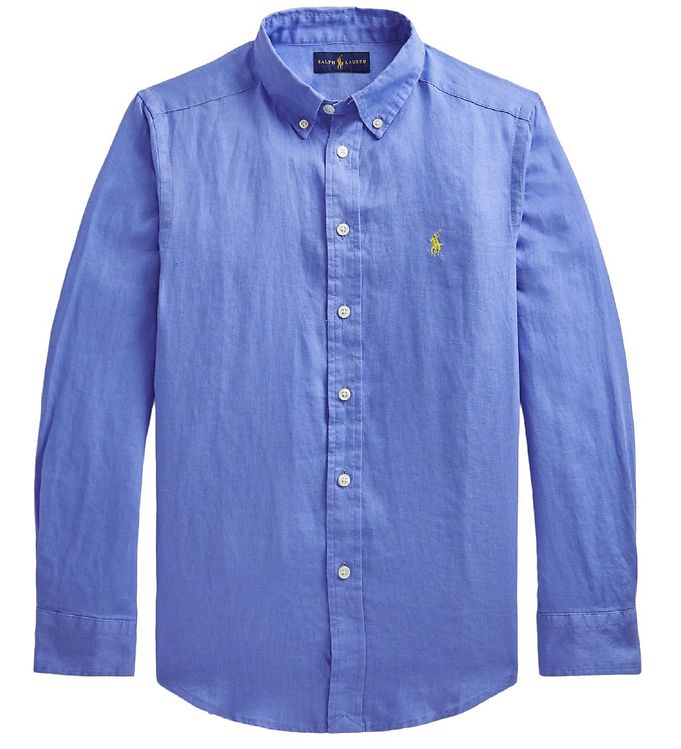 Stroomopwaarts Geweldig actie Polo Ralph Lauren Shirt - Linen - Classic - Blue » ASAP Shipping