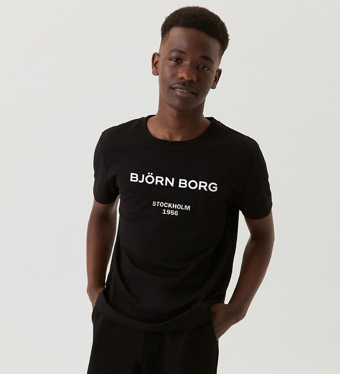 kom Kangoeroe binnen Björn Borg T-Shirt - Borg Logo - Black Beauty » Prompt Shipping