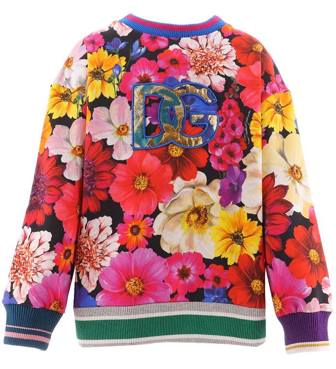 Dolce & Gabbana Sweatee Shirt Renaissance Flerfargad M. Blomma