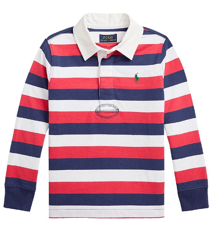 Polo Ralph Lauren Poloshirt Classics - Rugby Rood/Wit/Navy