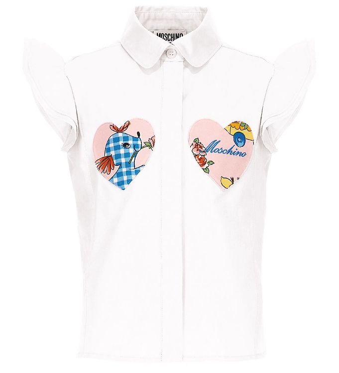 Moschino Skjorta Vit M. Hjartan