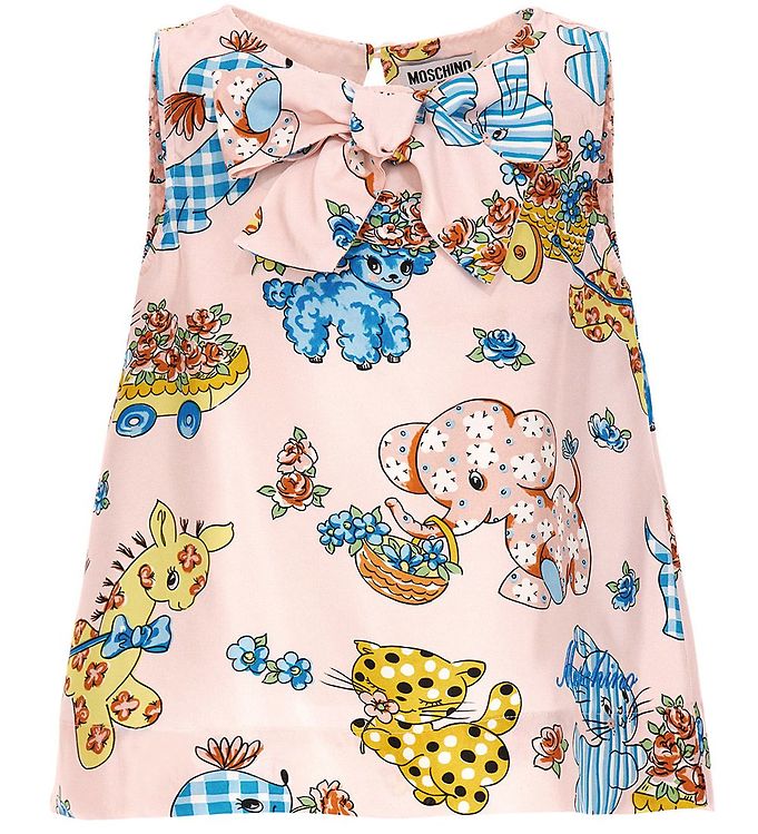 Moschino Topp Rosa M. Tryck