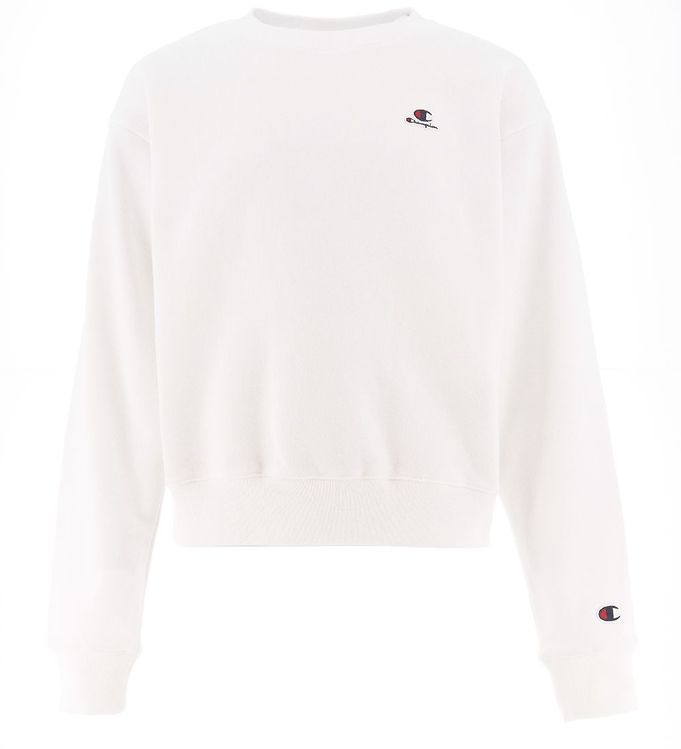 Champion Sweatshirt - White w. Logo » ASAP Shipping