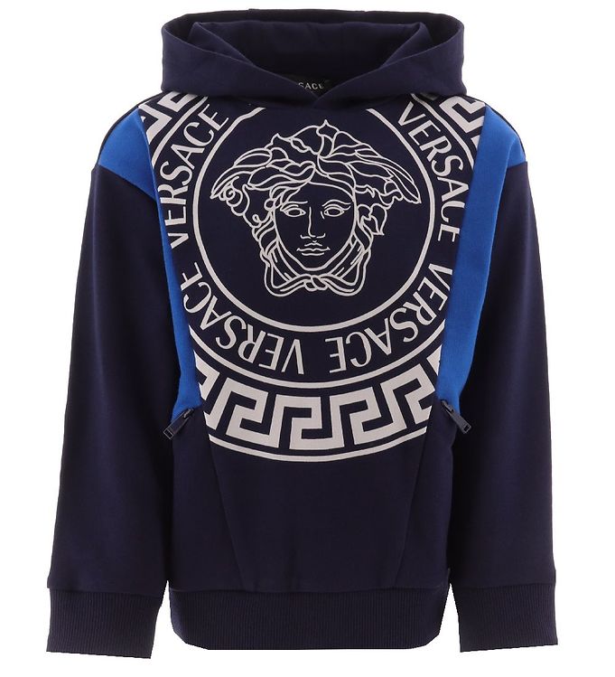 barieră abstract vocal  Versace Hoodie - Navy/Blue w. Print » New Products Every Day