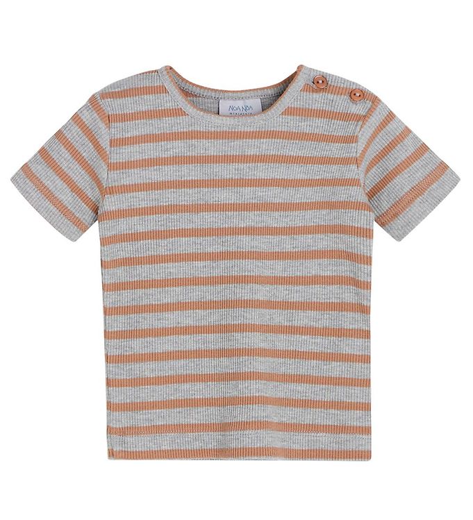Noa Noa Miniature T Shirt I Miniatyr Rib Art Grey Melange