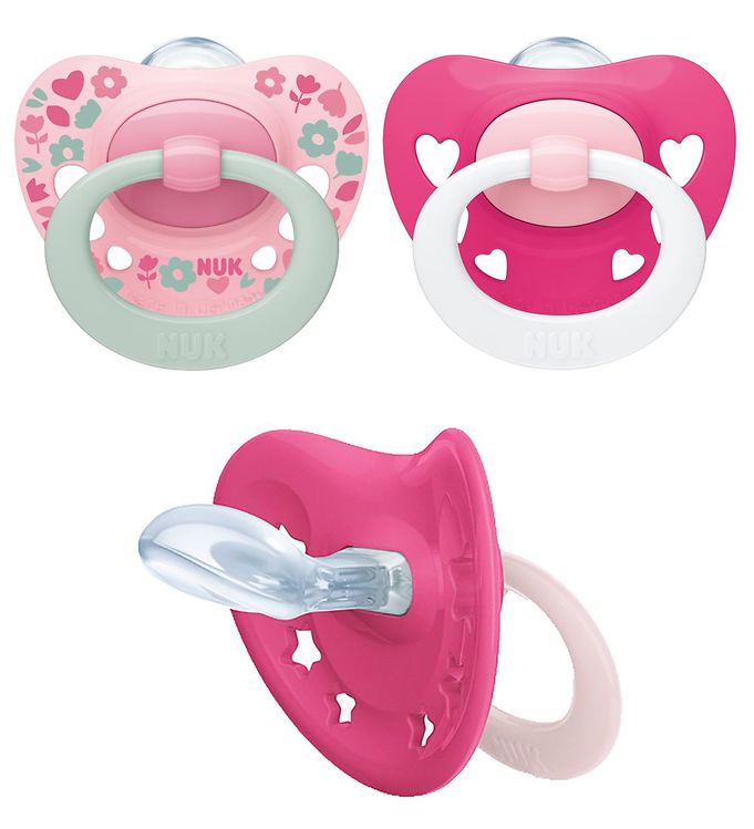 NUK Signature Night Lot de 2 tétines avec effet lumineux - En silicone sans  BPA - Cœurs violets - 18-36 mois : NUK: : Bébé et Puériculture