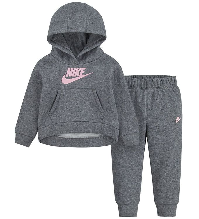 Nike Sweat Set - Hoodie/Sweatpants - Carbon Heather