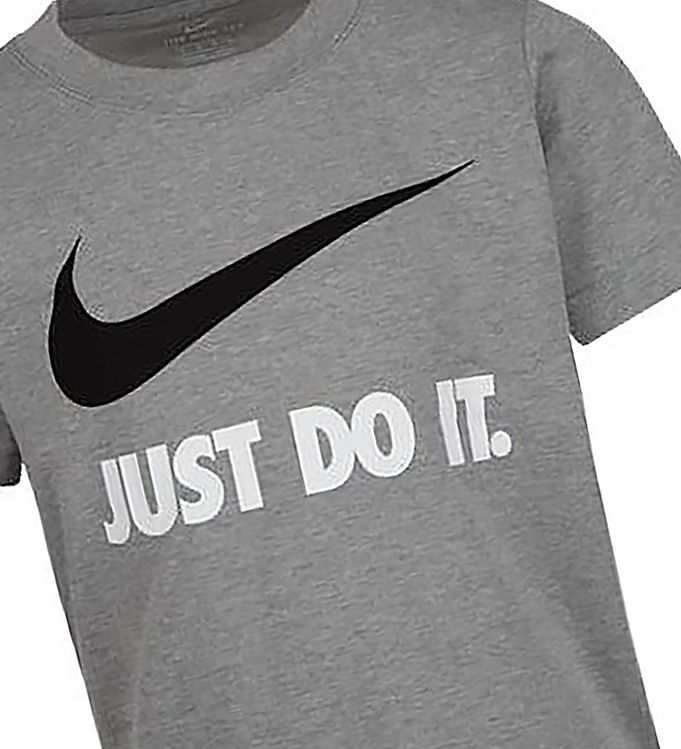 cursief Verbonden marionet Nike T-shirt - Swoosh - Dark Gray Heather/White » Cheap Delivery