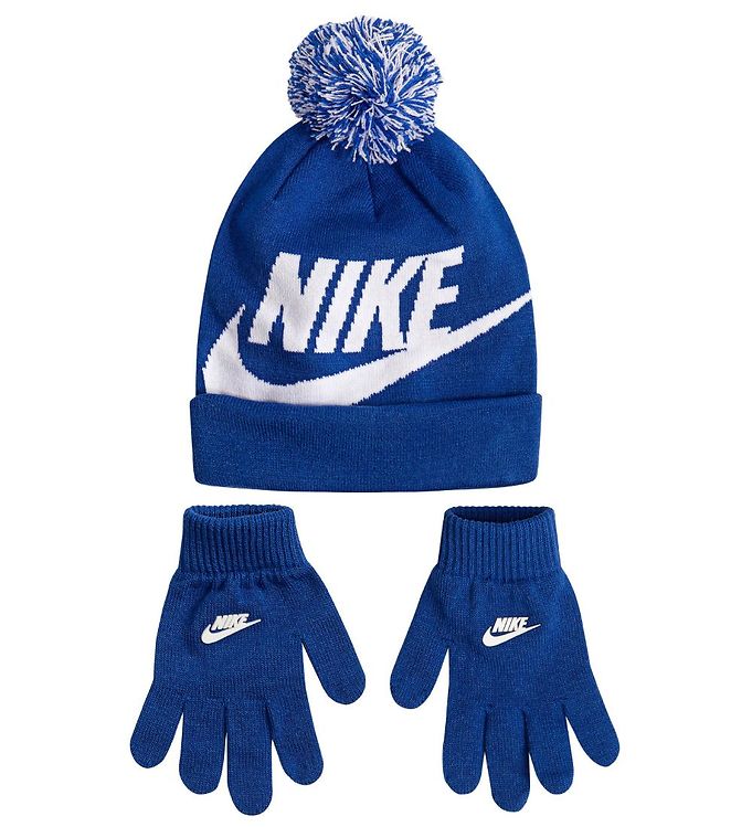 diameter Ongemak Jonge dame Nike Beanie/Gloves - Knitted - Swoosh - Game Royal
