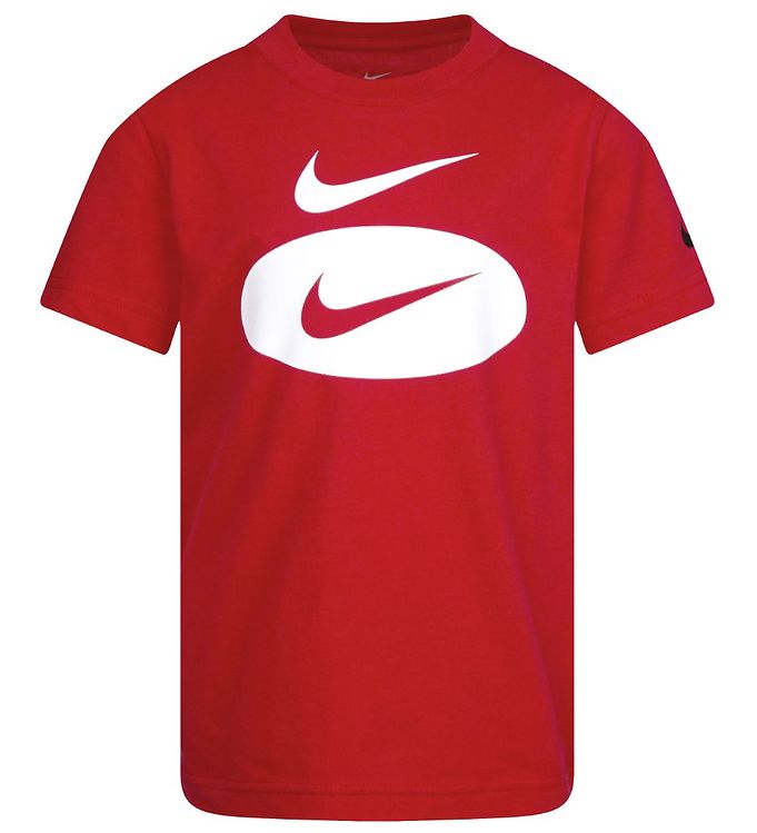 udtrykkeligt Fellow Jernbanestation Nike T-shirt - Swoosh - University Red » Always Cheap Shipping