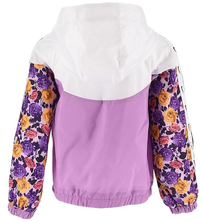 Nike Jacket - Floral Windrunner - White/Purple » Prompt Shipping