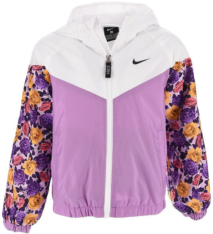 Jacket Floral Windrunner - White/Purple »