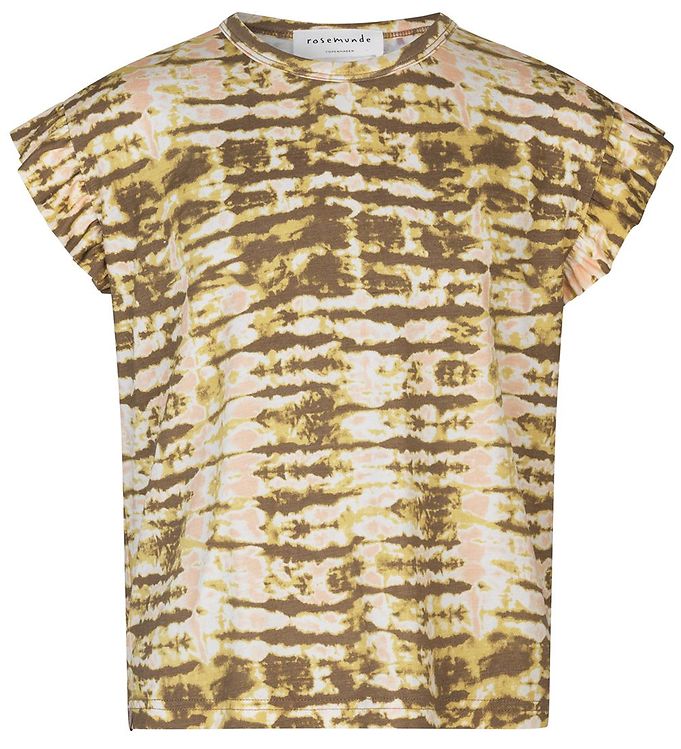 T-Shirt - Sand Striped Tie Dye Print Cheap Shipping