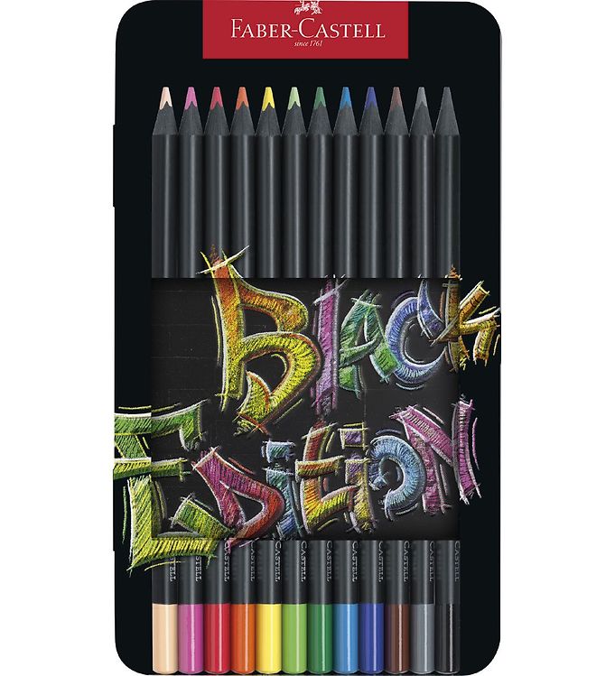 12 Count Black Edition Colored Pencils (Neon And Pastel