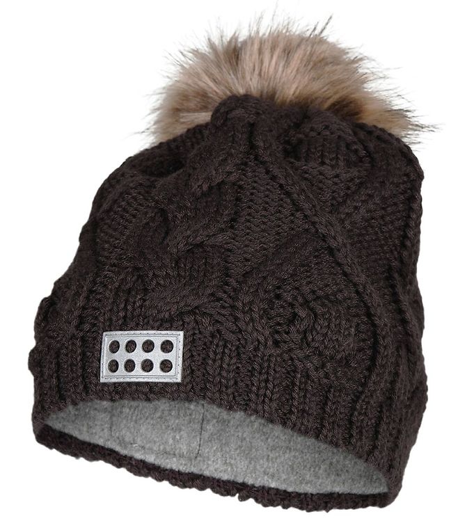 LEGO Wear Kids' Fleece-Lined Knitted Snow Beanie with Pom Pom LEGO Wear Kids' Fleece-Lined Knitted Snow Beanie with Pom Pom