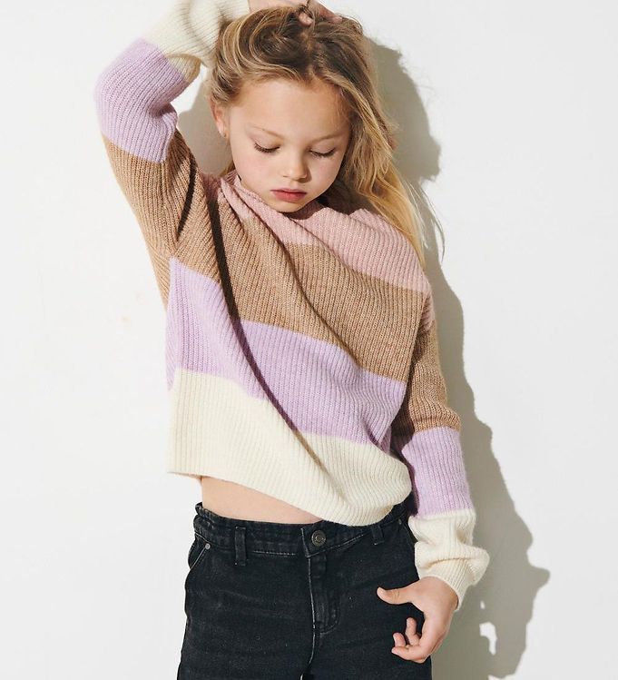 Knitted - Blouse - KogSandy - Noose Only Rose - Sepia Kids