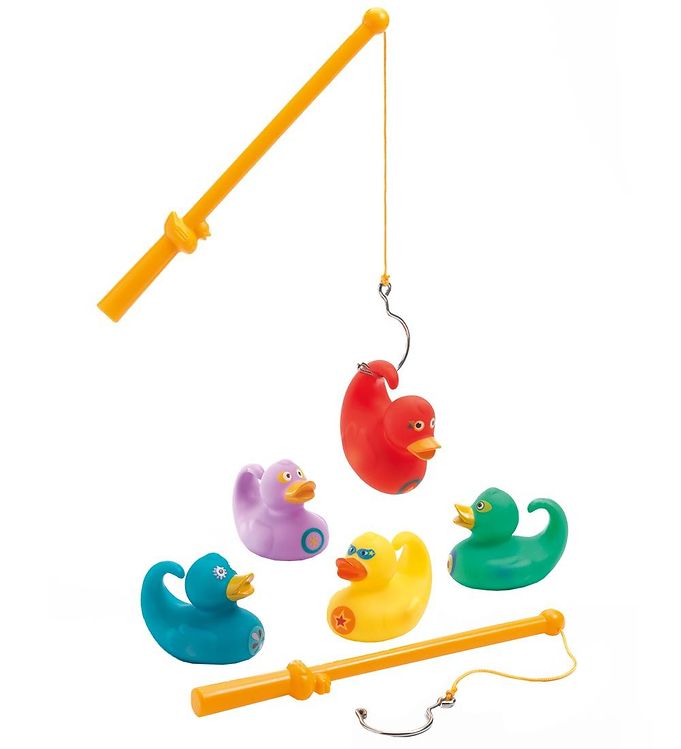 Pêche aux canards arc-en-ciel DJECO - multicolore, Jouet