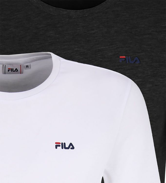 bogstaveligt talt Army badminton Fila T-Shirt 2-Pack - Brod - Bright White- Black Beauty