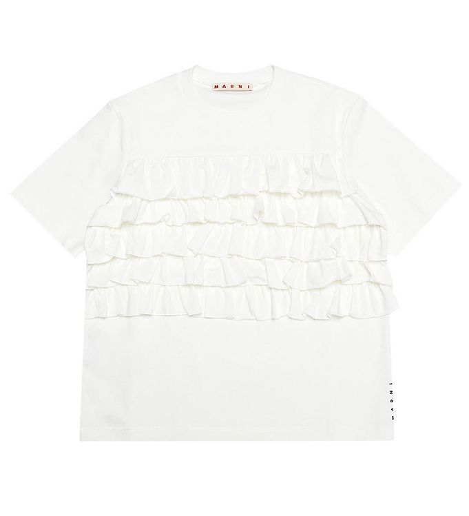 Marni T Shirt Vit M. Volanger