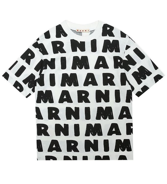 Marni T Shirt Vit M. Svart