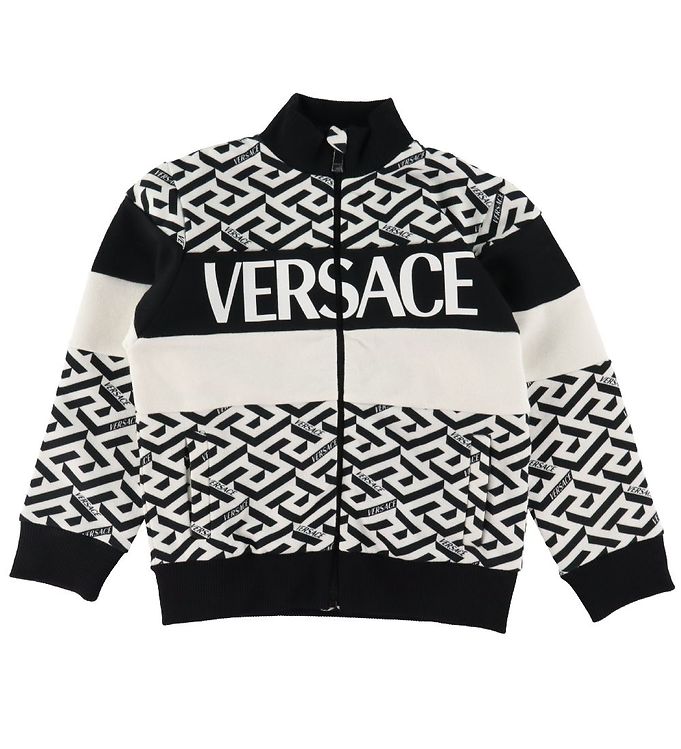 Versace Cardigan White w. Black Prompt Shipping