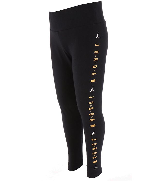 Jordan Leggings - Jumpman High-Rise - Black w. Gold