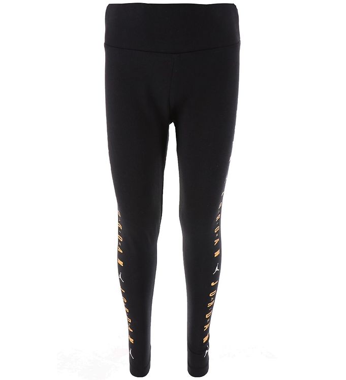 Jordan Leggings - Jumpman High-Rise - Black w. Gold