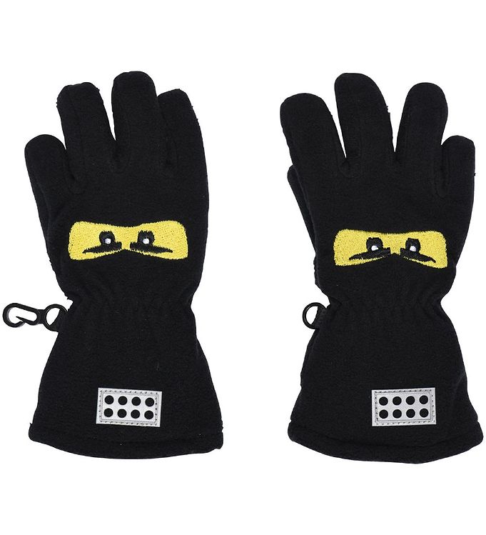 Lego Ninjago Gloves Fleece Black w. Eyes » Fast Shipping