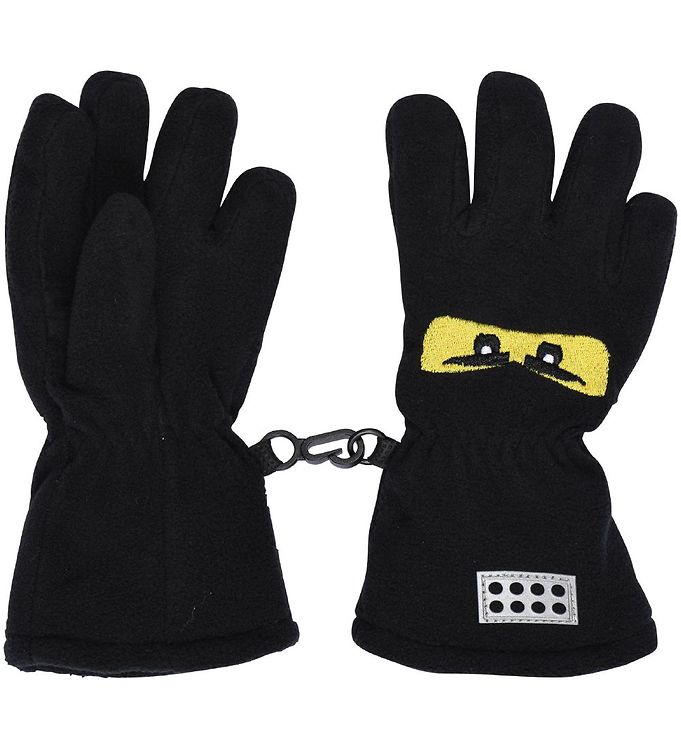Lego Ninjago Gloves Fleece Black w. Eyes » Fast Shipping