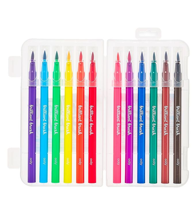 Ooly Markers - 12 Pcs - Brilliant Brush Markers » Quick Shipping