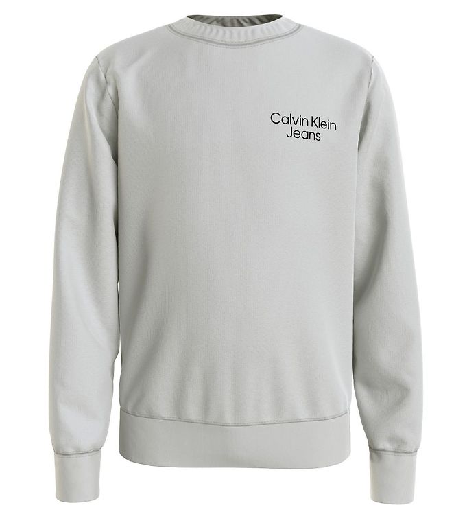 Houden Hedendaags subtiel Calvin Klein Sweatshirt - Stack Logo - Stone Grey » Kids Fashion