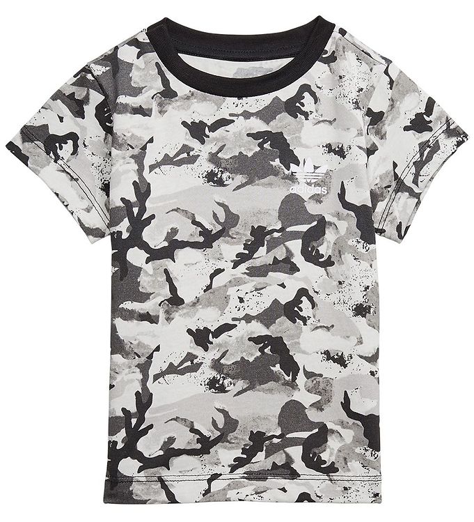 adidas Originals T-Shirt - tee - White/Grey/Black » Kids Fashion